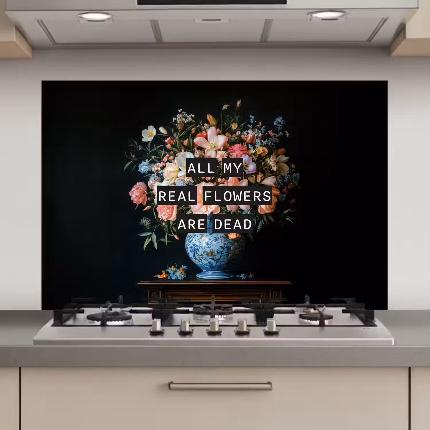 Bloemen - Art - Pastel - Quotes keuken achterwand spatscherm klein -3d_website