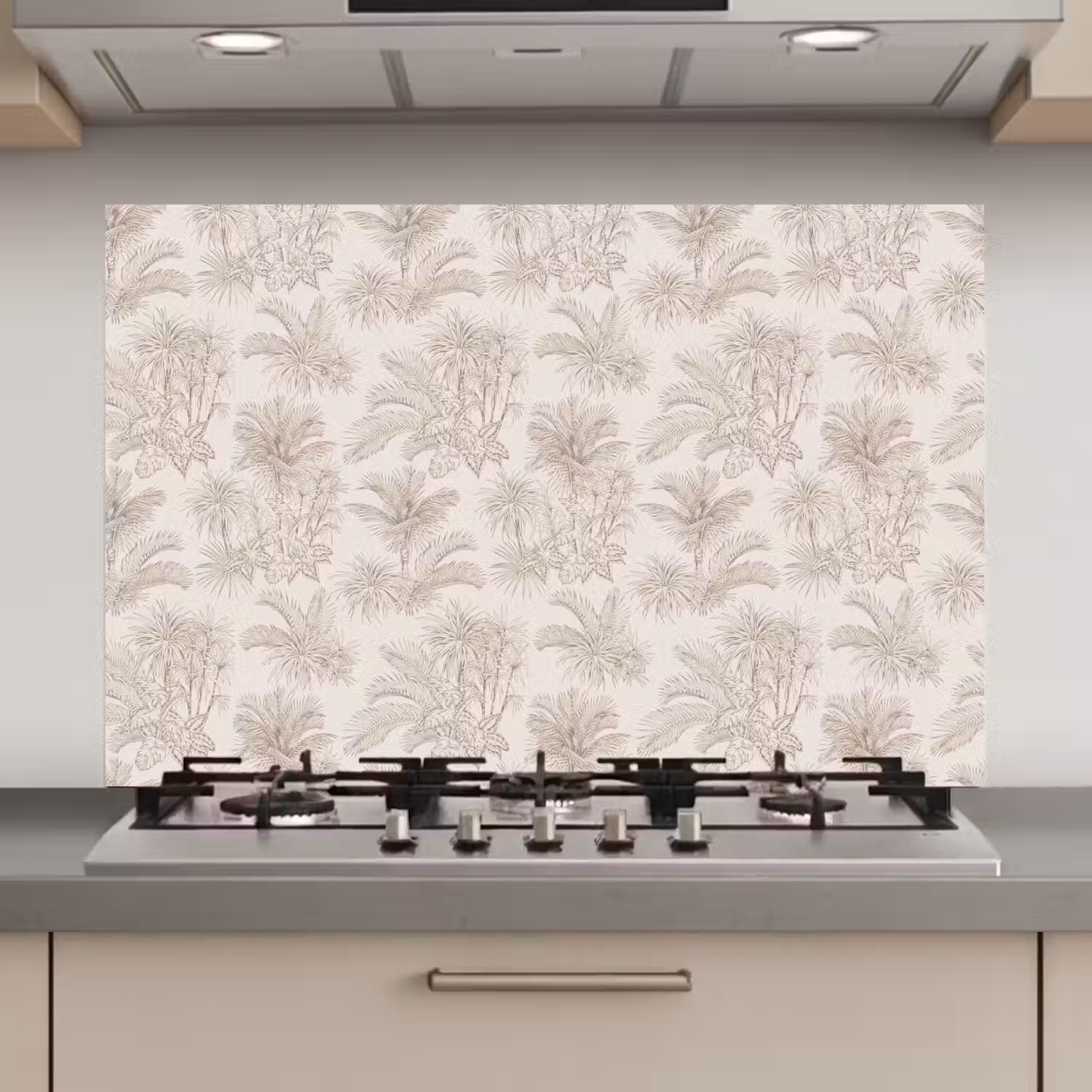 Bloemen - Beige - Planten - Vintage keuken achterwand spatscherm klein -3d_website