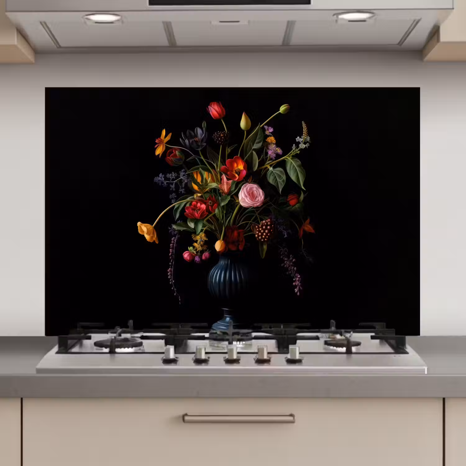 Bloemen - Bessen - Klassiek keuken achterwand spatscherm klein -3d_website