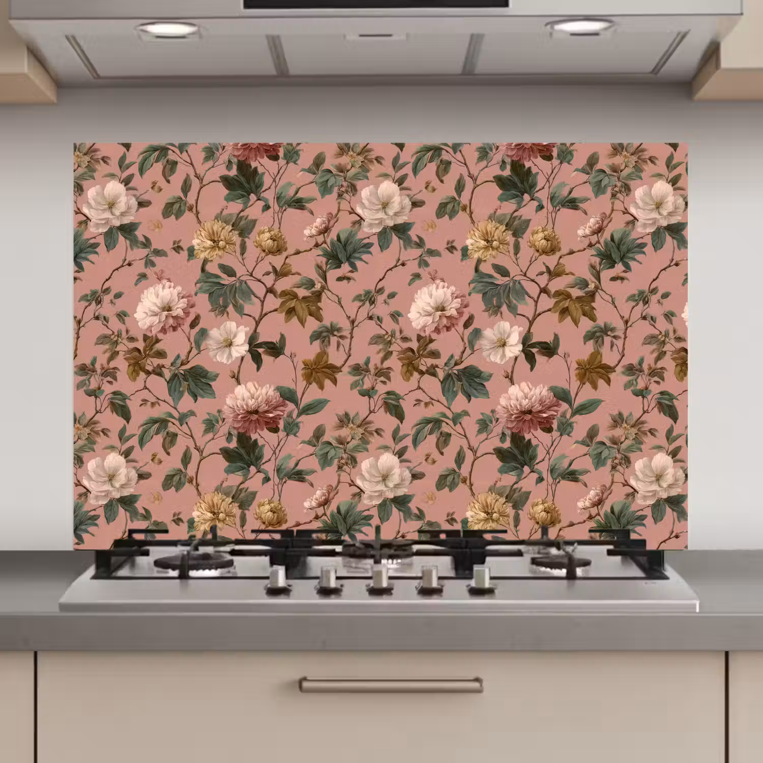Bloemen - Klassiek - Roze keuken achterwand spatscherm klein 900 -3d_website