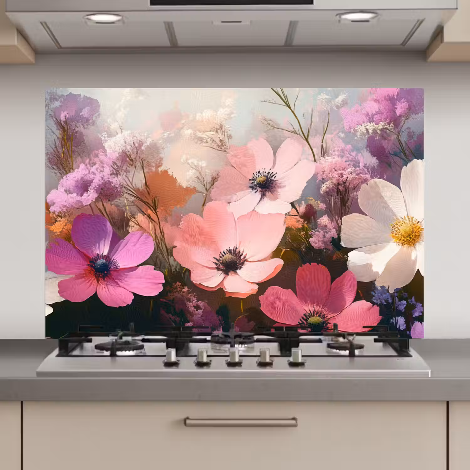 Bloemen - Kleurrijk - Bloei keuken achterwand spatscherm klein -3d_website