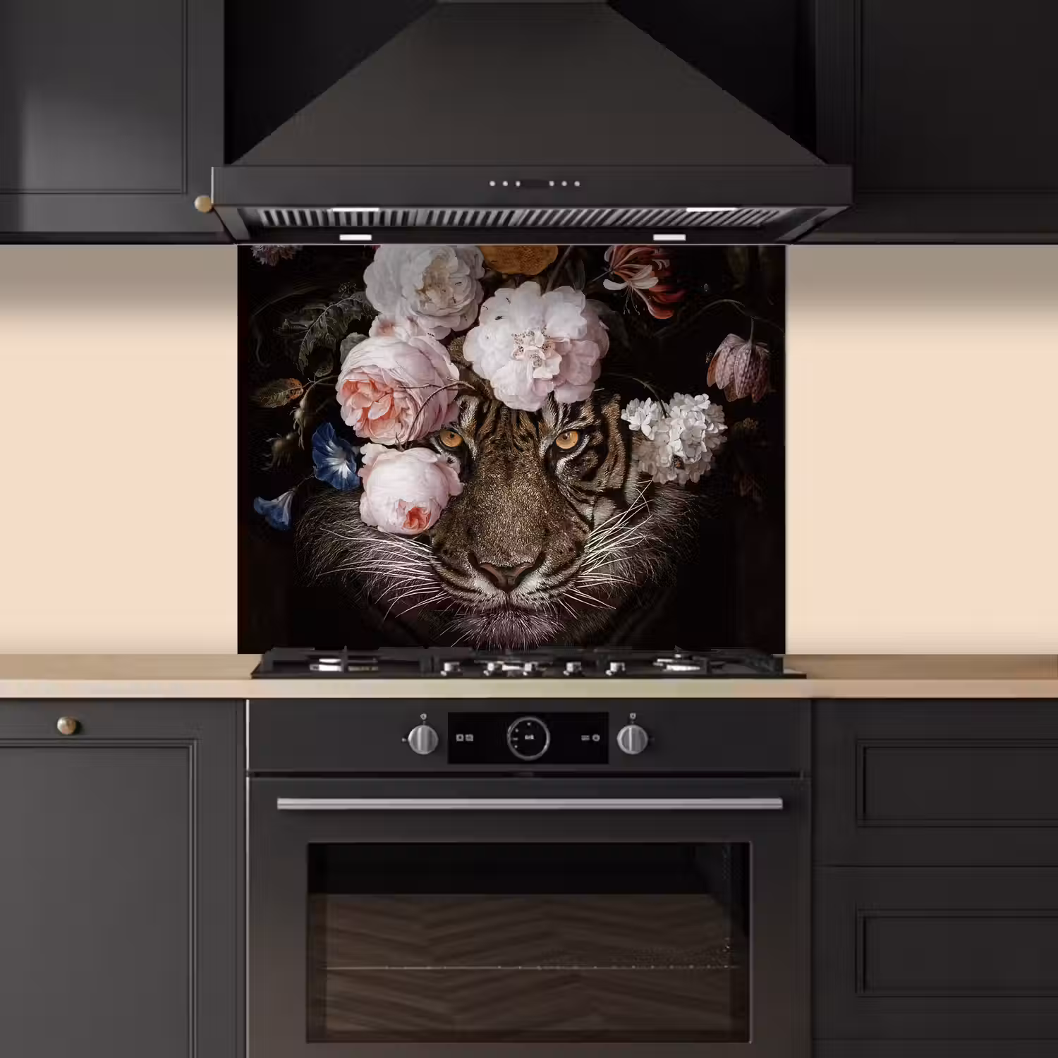 Bloemen - Jan Davidsz de Heem - Tijger - Schilderij - Stilleven - Oude meesters keuken achterwand spatscherm middel -sfeer1