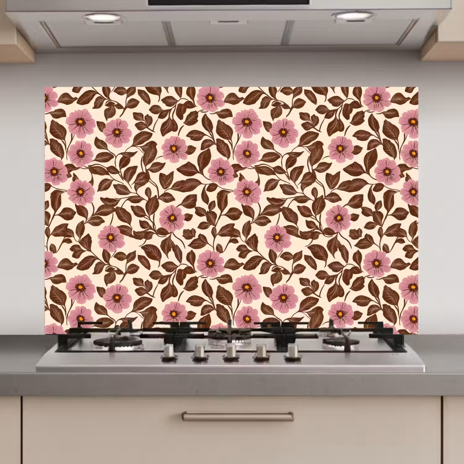 Bloemen - Bladeren - Kleurrijk keuken achterwand spatscherm klein 900 -3d_website