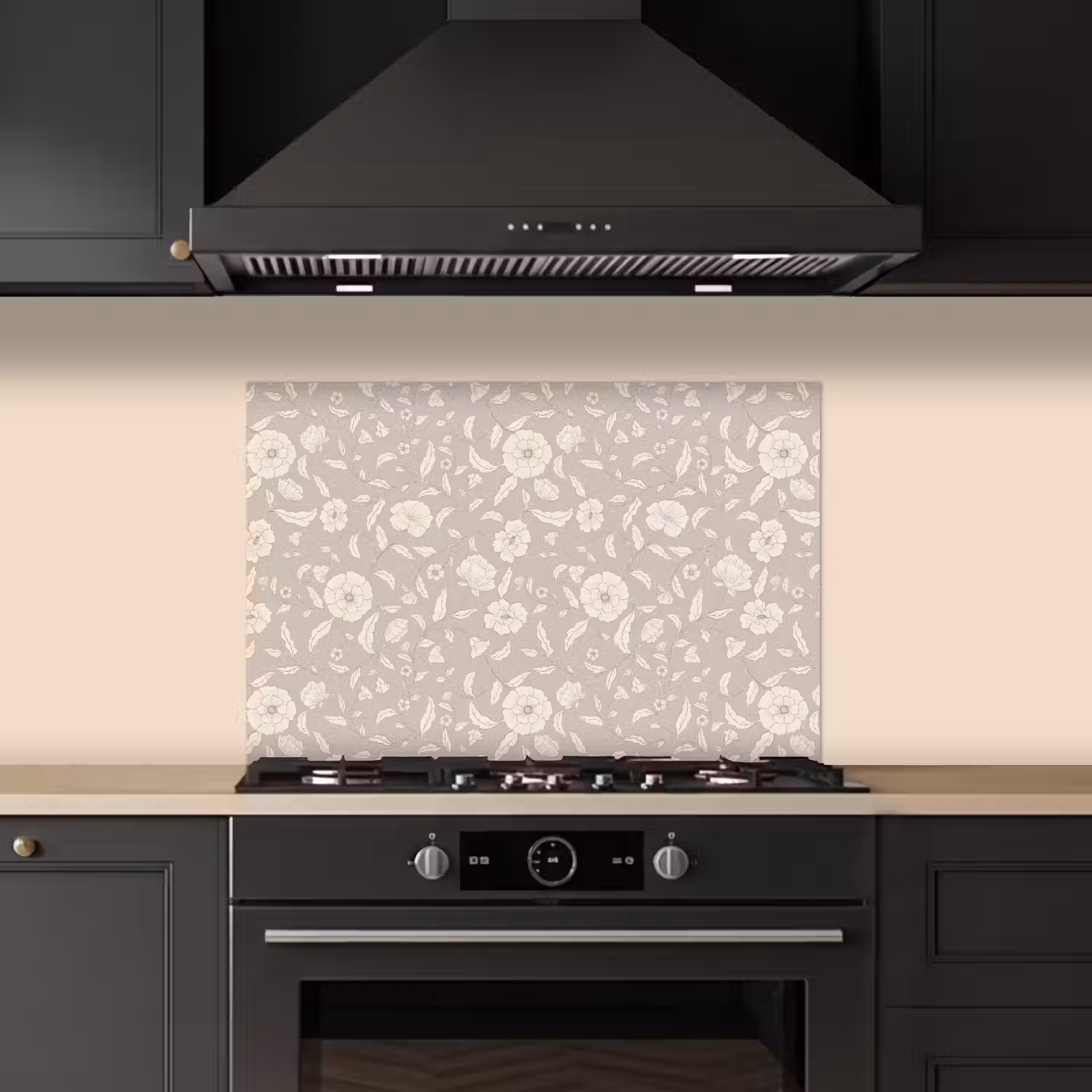 Bloemen - Blaadjes - Patroon keuken achterwand spatscherm klein 900 -sfeer1