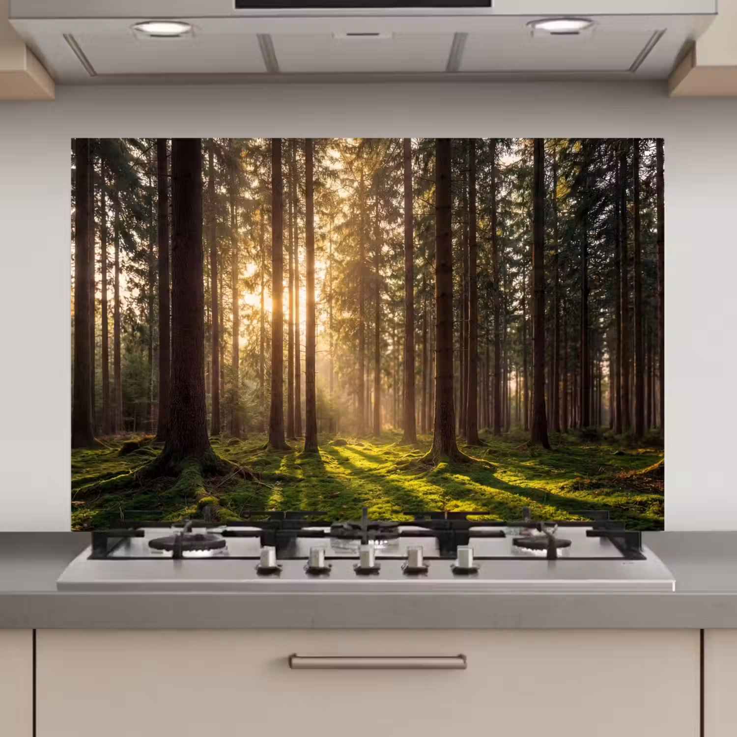 Bos - Gras - Zonlicht keuken achterwand spatscherm klein -3d_website