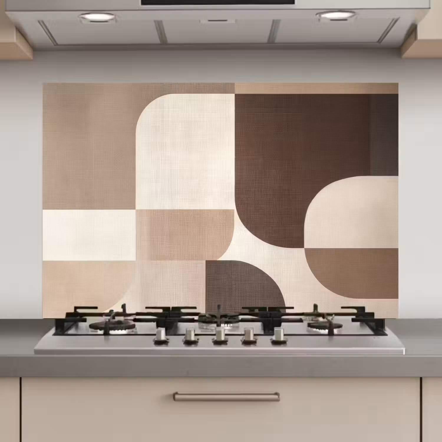 Geometrisch - Geweven structuur - Modern keuken achterwand spatscherm klein -3d_website
