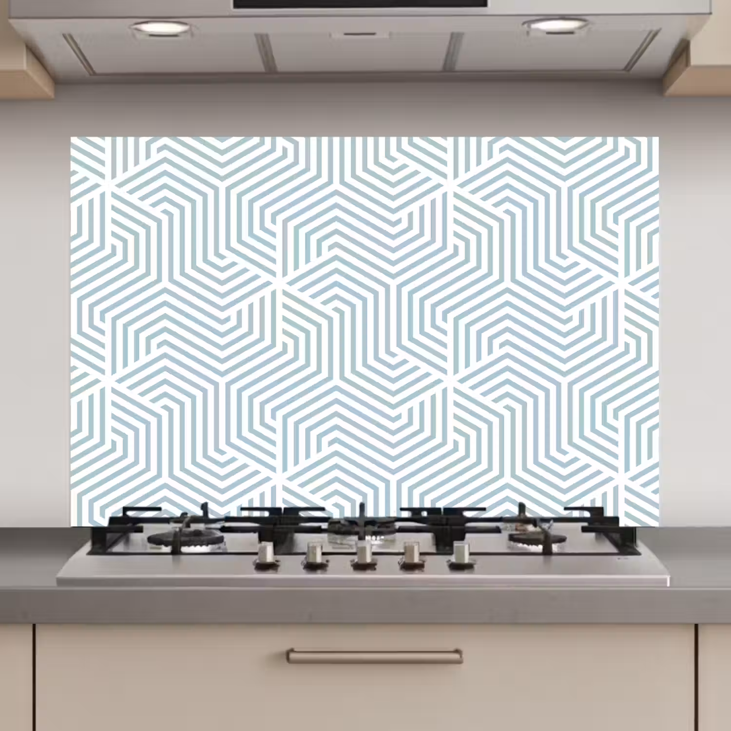 Geometrie - Lijn - Groen - Patroon keuken achterwand spatscherm klein 900 -3d_website