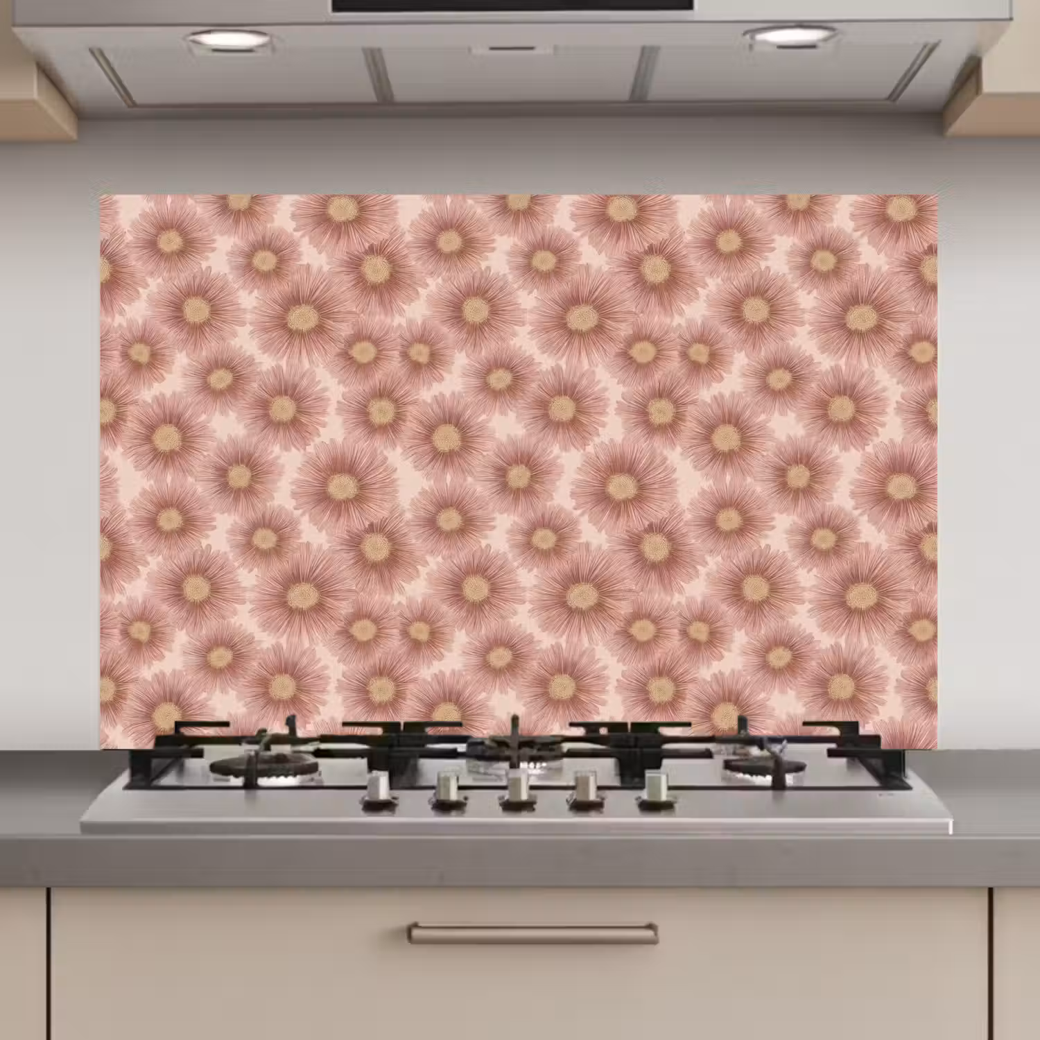 Gerbera - Bloemen - Roze keuken achterwand spatscherm klein 900 -3d_website