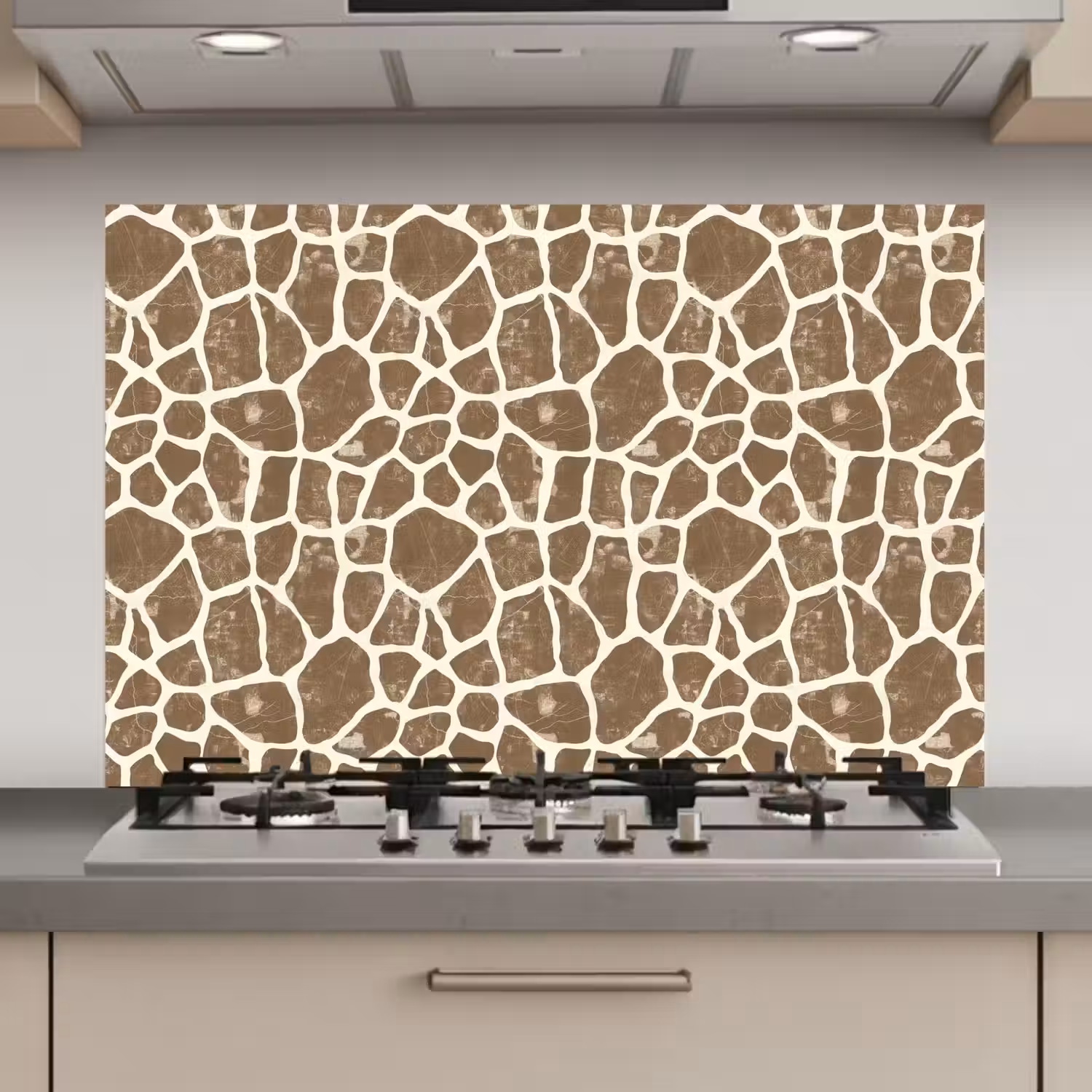 Giraf - Klassiek - Bruin keuken achterwand spatscherm klein 900 -3d_website