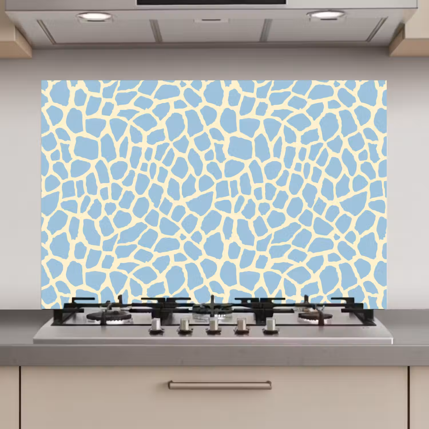 Giraf - Modern - Blauw keuken achterwand spatscherm klein 900 -3d_website