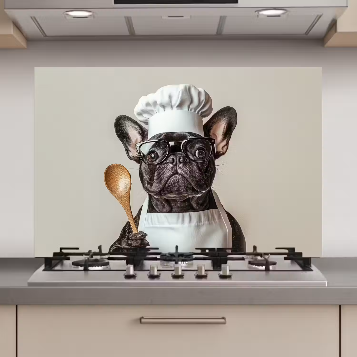 Bril - Hond - Kok keuken achterwand spatscherm klein -3d_website