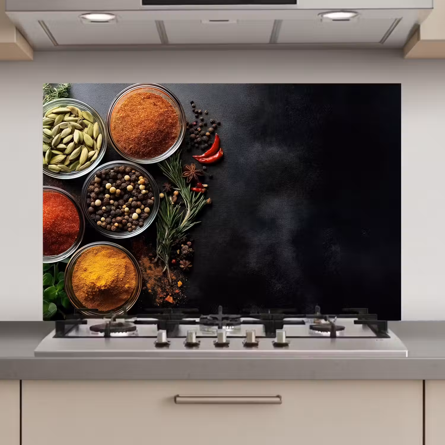 Glazen - Bakjes - Blaadjes - Kruiden keuken achterwand spatscherm klein -3d_website