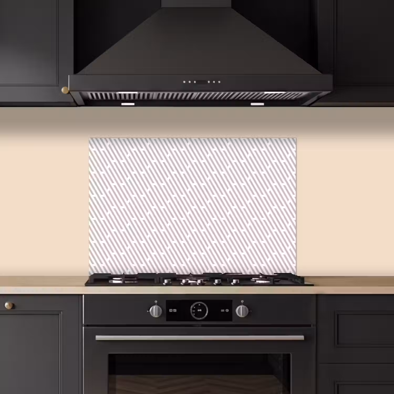 Grafisch - Patroon - Modern keuken achterwand spatscherm klein 900 -sfeer1