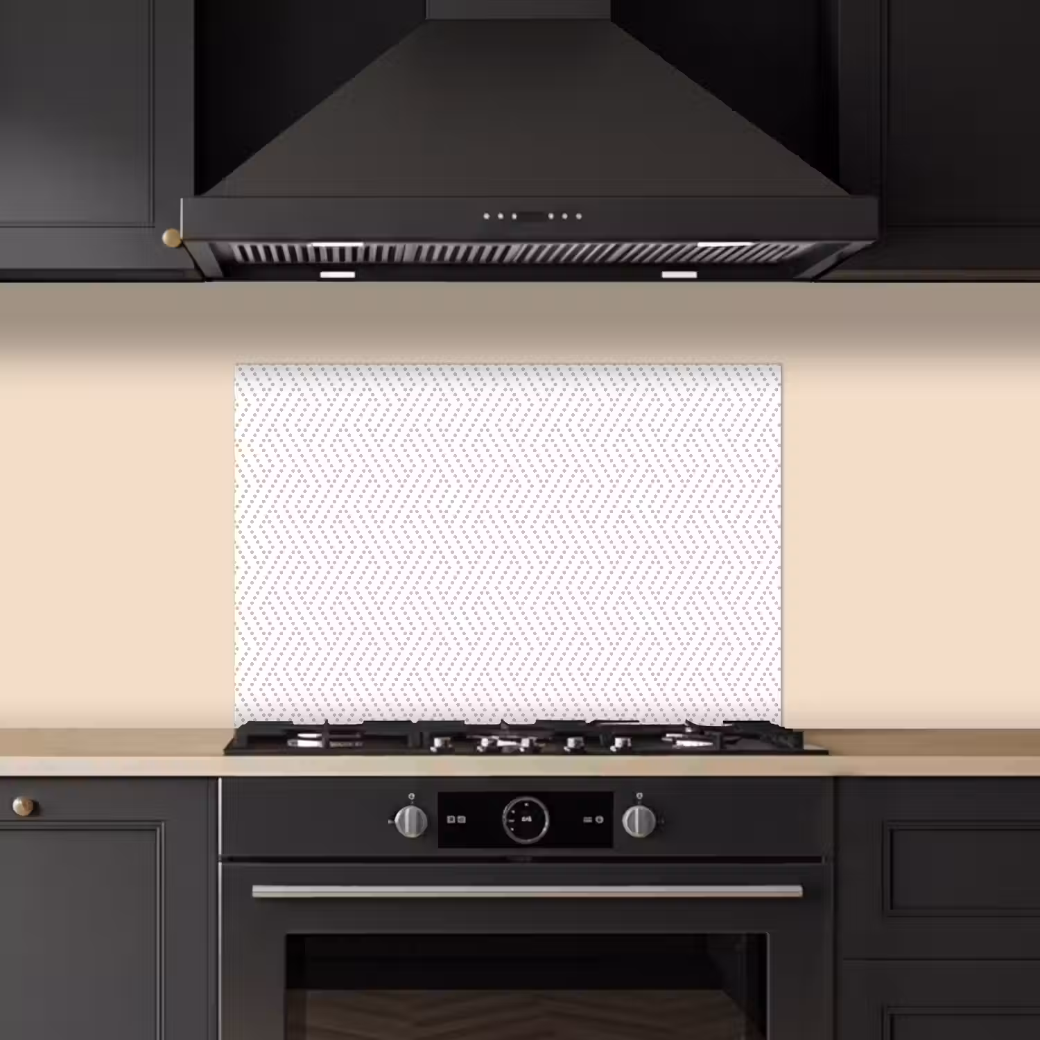Grafisch - Patroon - Modern - Stippen keuken achterwand spatscherm klein 900 -sfeer1