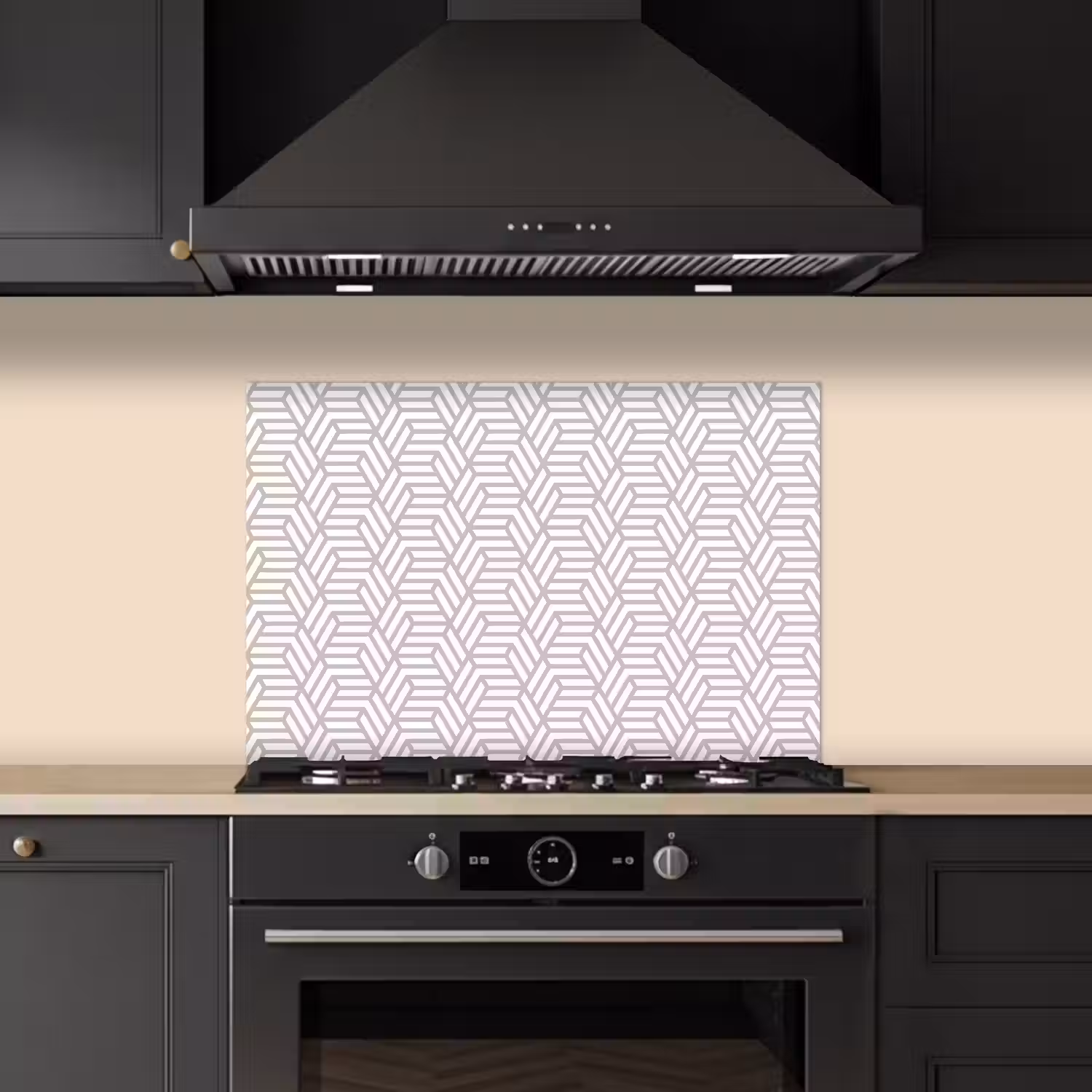 Grafisch - Patroon - Modern - Opvallend keuken achterwand spatscherm klein 900 -sfeer1