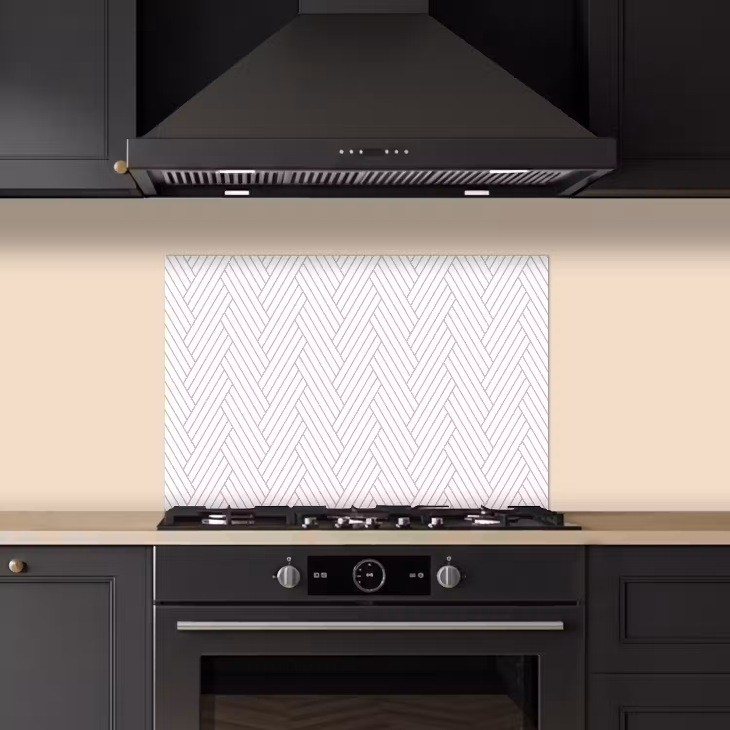Grafisch - Patroon - Modern - Geweven keuken achterwand spatscherm klein 900 -sfeer1