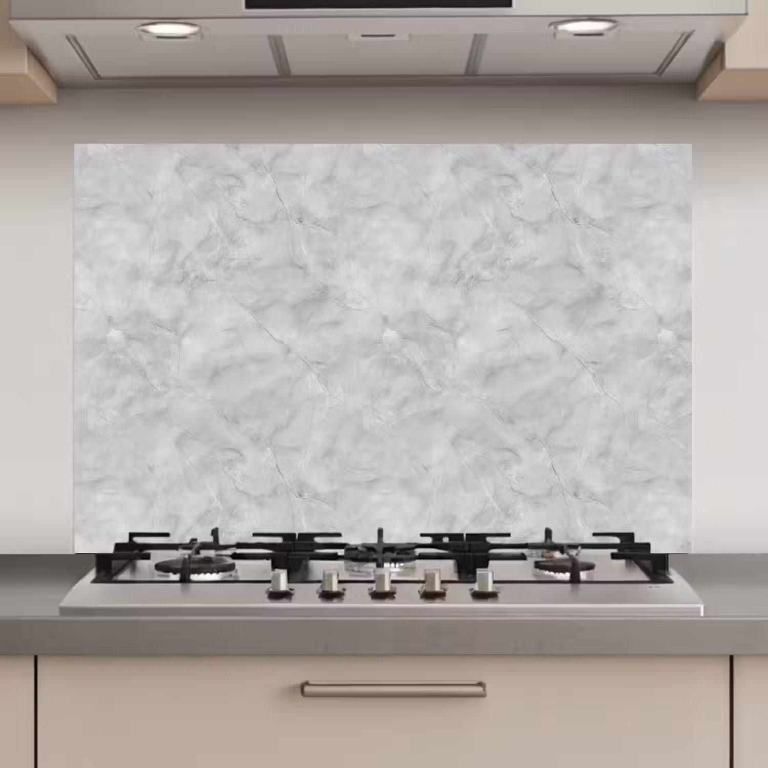 Grijs - Marmer - Mat keuken achterwand spatscherm klein 900 -3d_website