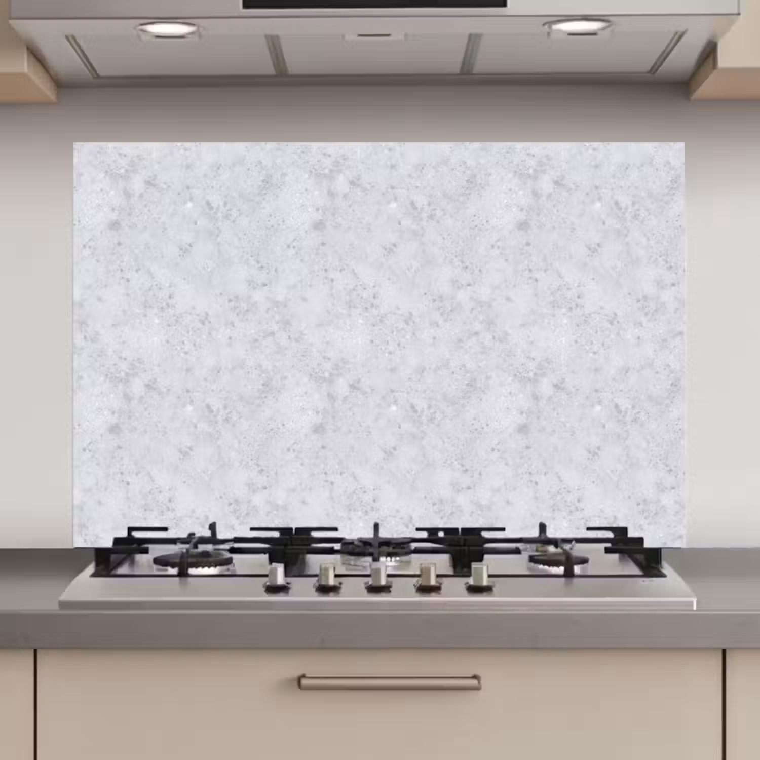 Grijs - Terrazzo-effect - Beton keuken achterwand spatscherm klein 900 -3d_website