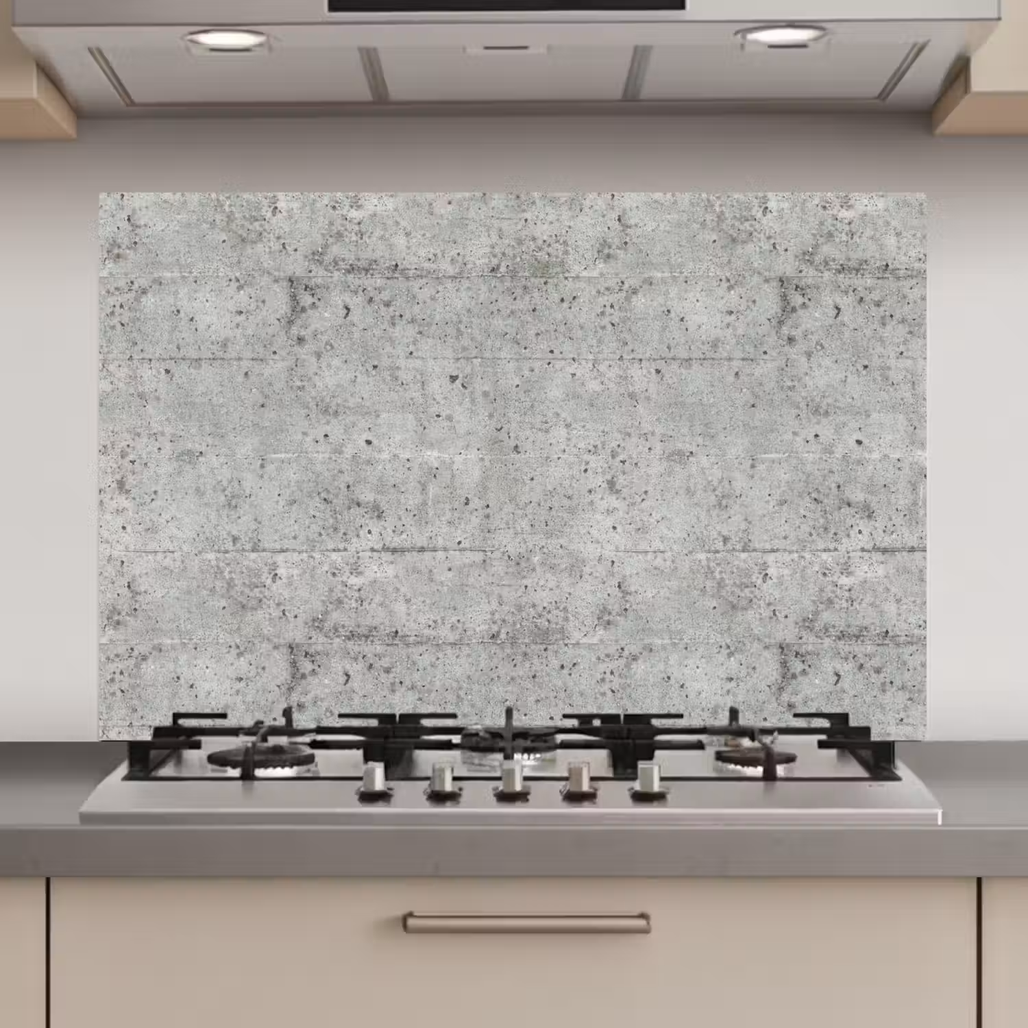 Grijs - Muur - Poriën keuken achterwand spatscherm klein 900 -3d_website