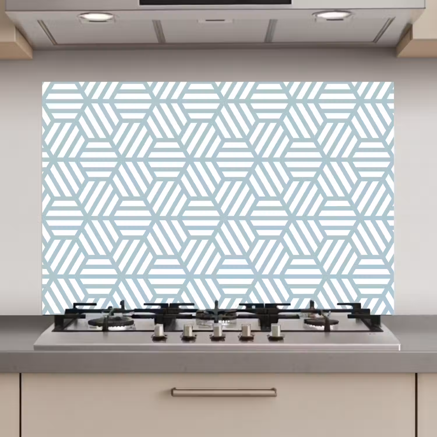 Groen - Geometrie - Patronen - Abstract keuken achterwand spatscherm klein 900 -3d_website