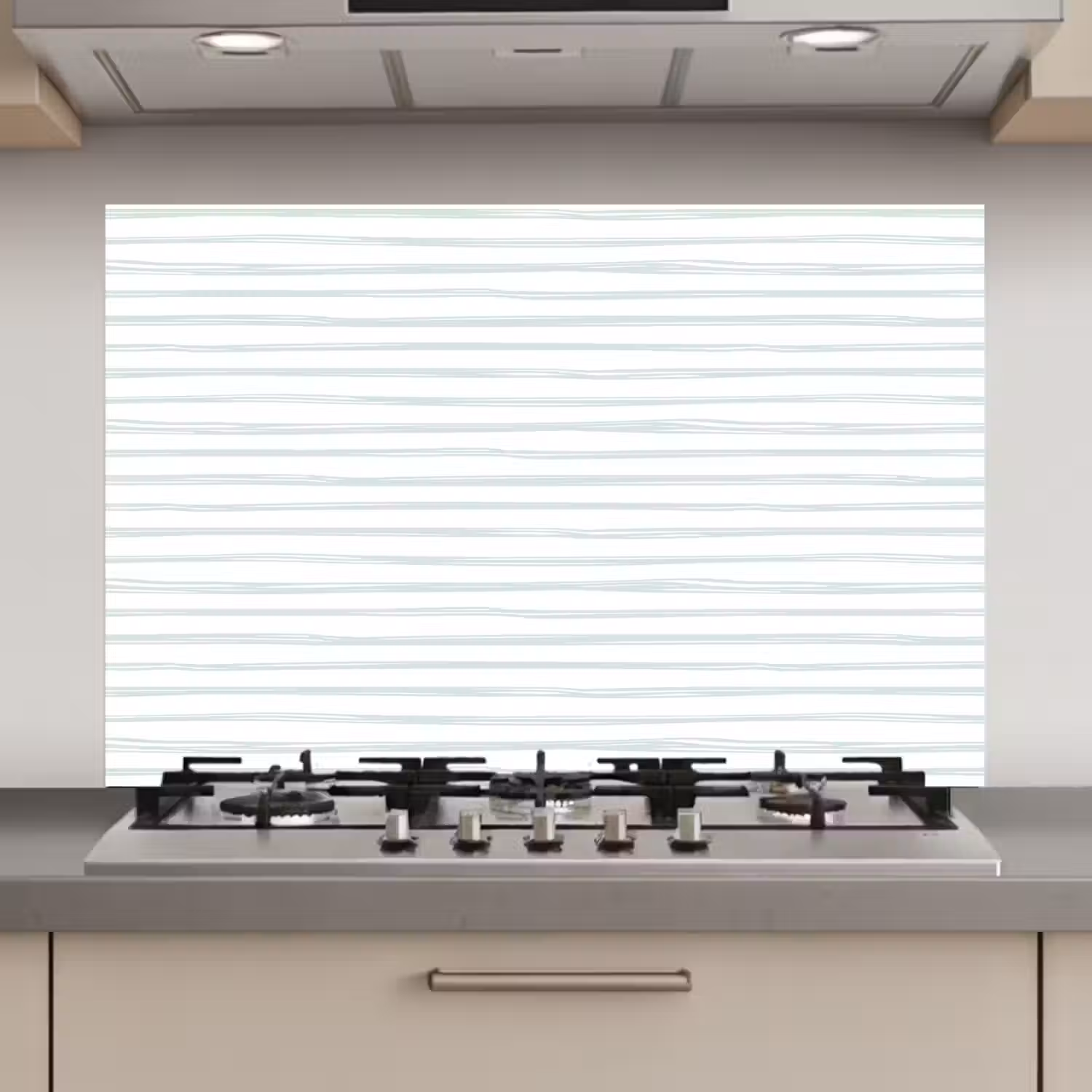 Zee - Sfeer - Strepen - Groen keuken achterwand spatscherm klein 900 -3d_website