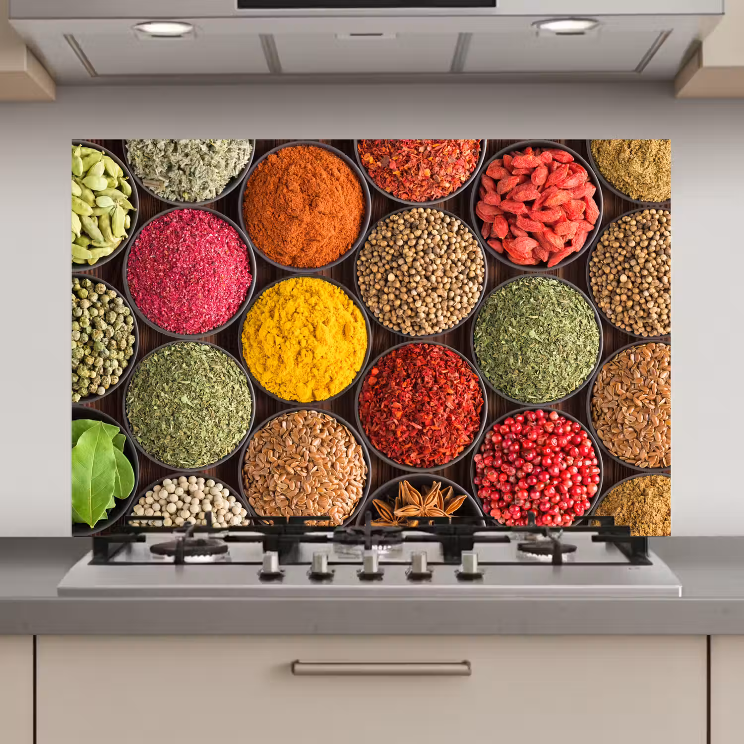 Kruiden - Schaaltjes - Kleurrijk - Textuur keuken achterwand spatscherm klein -3d_website