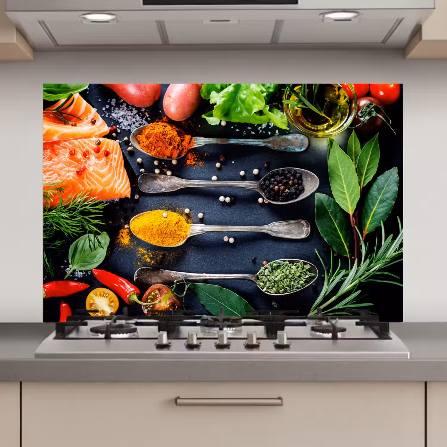 Kruiden - Lepels - Keuken - Specerijen keuken achterwand spatscherm klein -3d_website