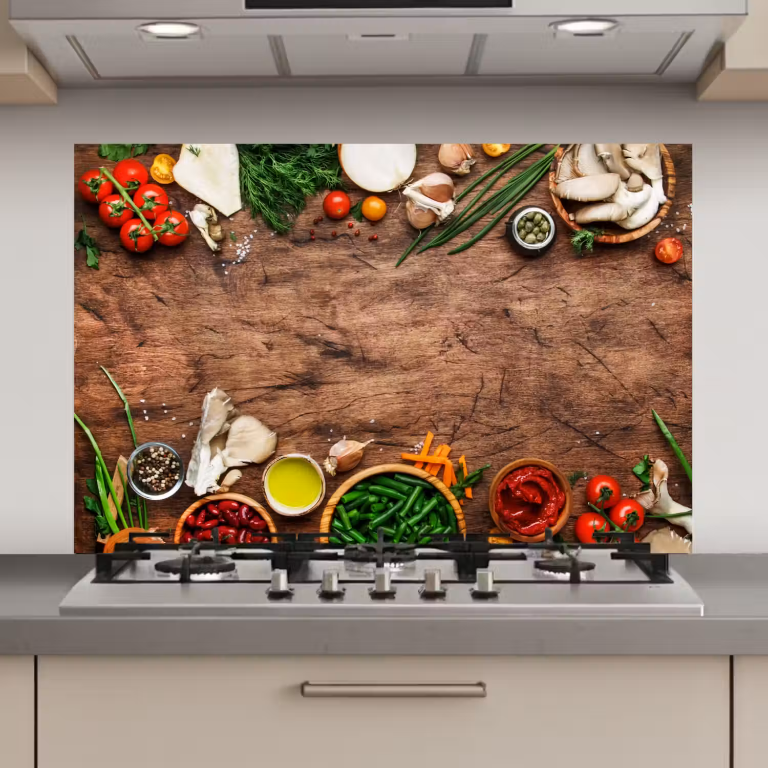 Kruiden - Groente - Rustiek keuken achterwand spatscherm klein -3d_website