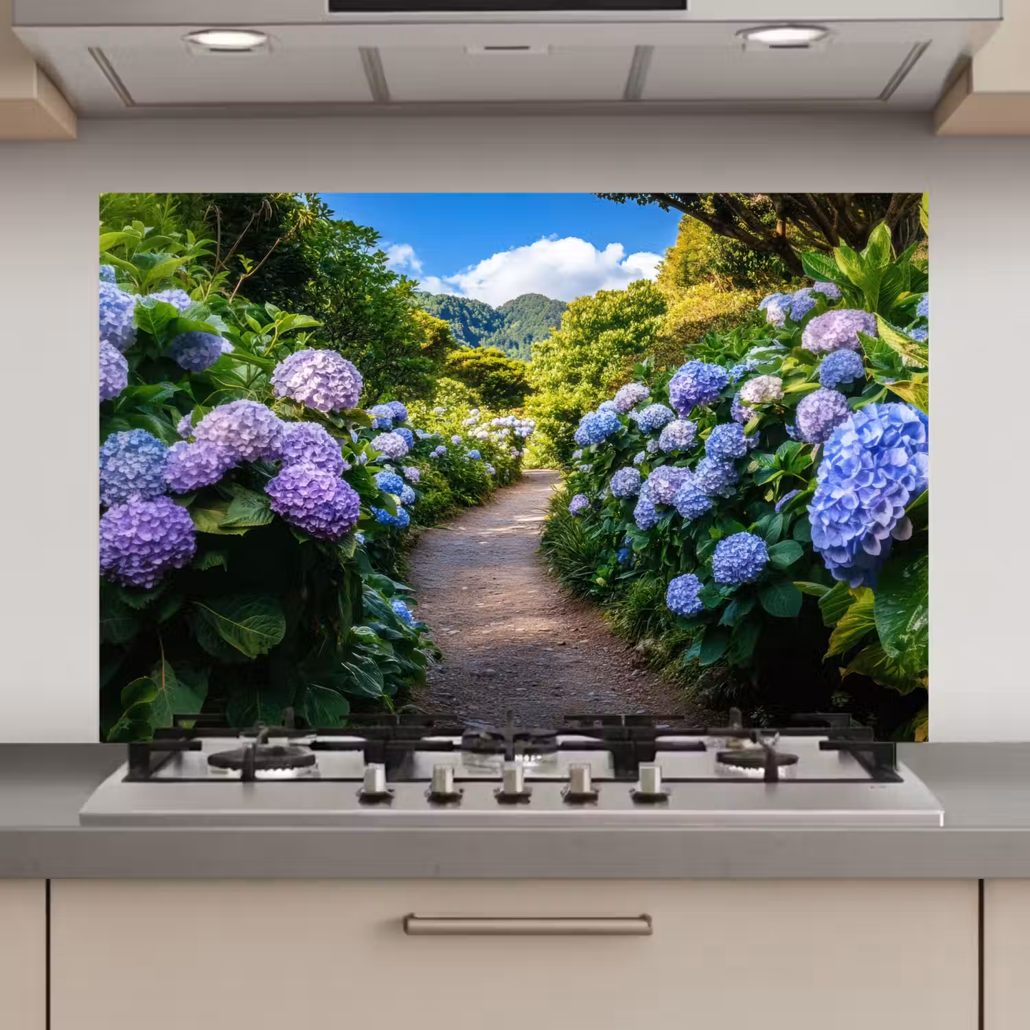 Hortsensia - Pad - Bloemen keuken achterwand spatscherm klein -3d_website