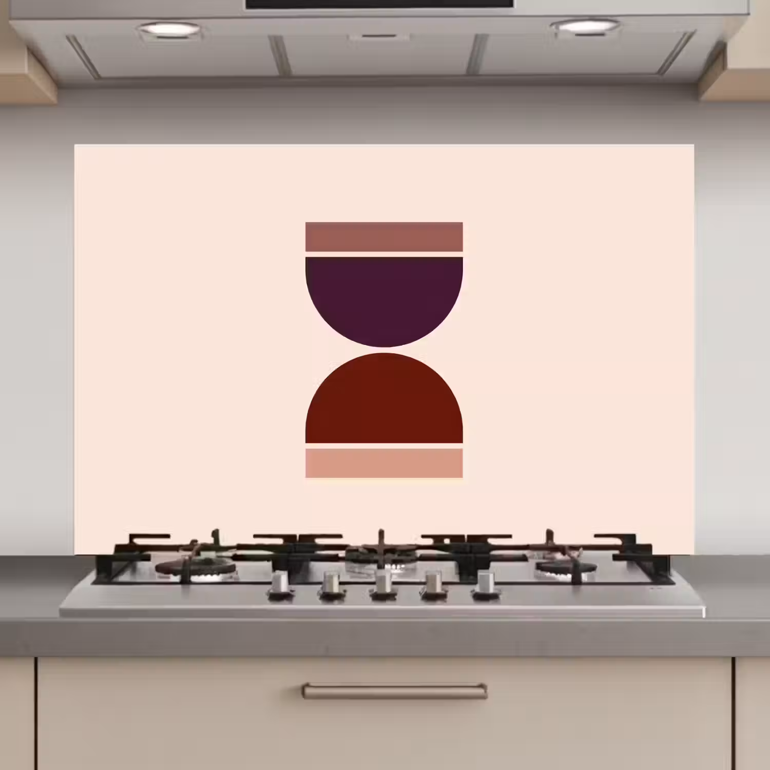 Zandloper - Symmetrisch - Rood - Paars keuken achterwand spatscherm klein -3d_website