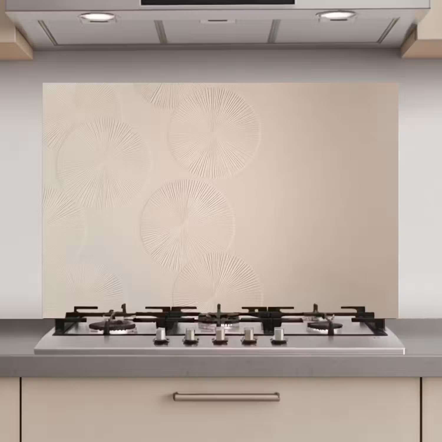 Japandi - Beige - Modern keuken achterwand spatscherm klein -3d_website