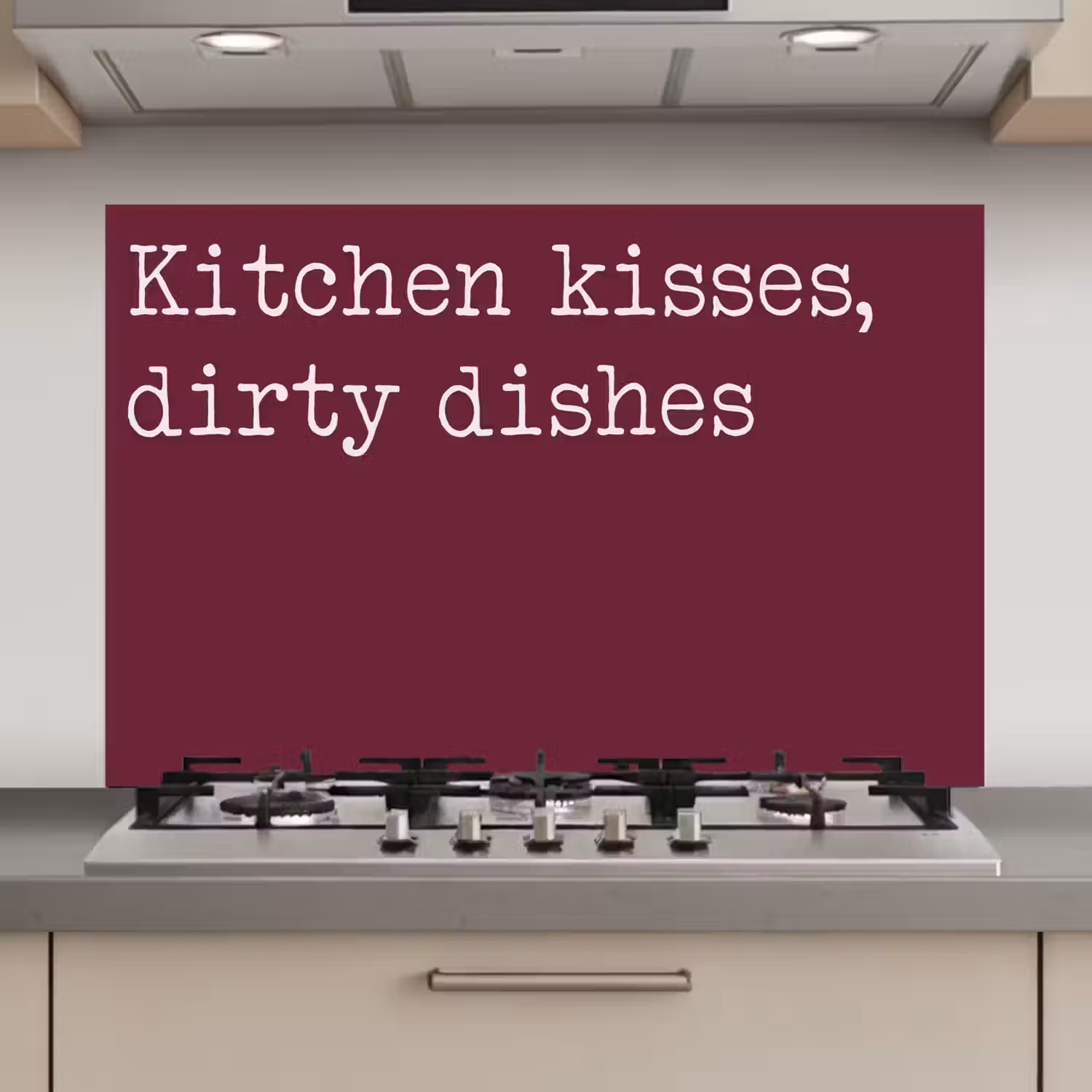 Kitchen kisses, dirty dishes keuken achterwand spatscherm klein -3d_website