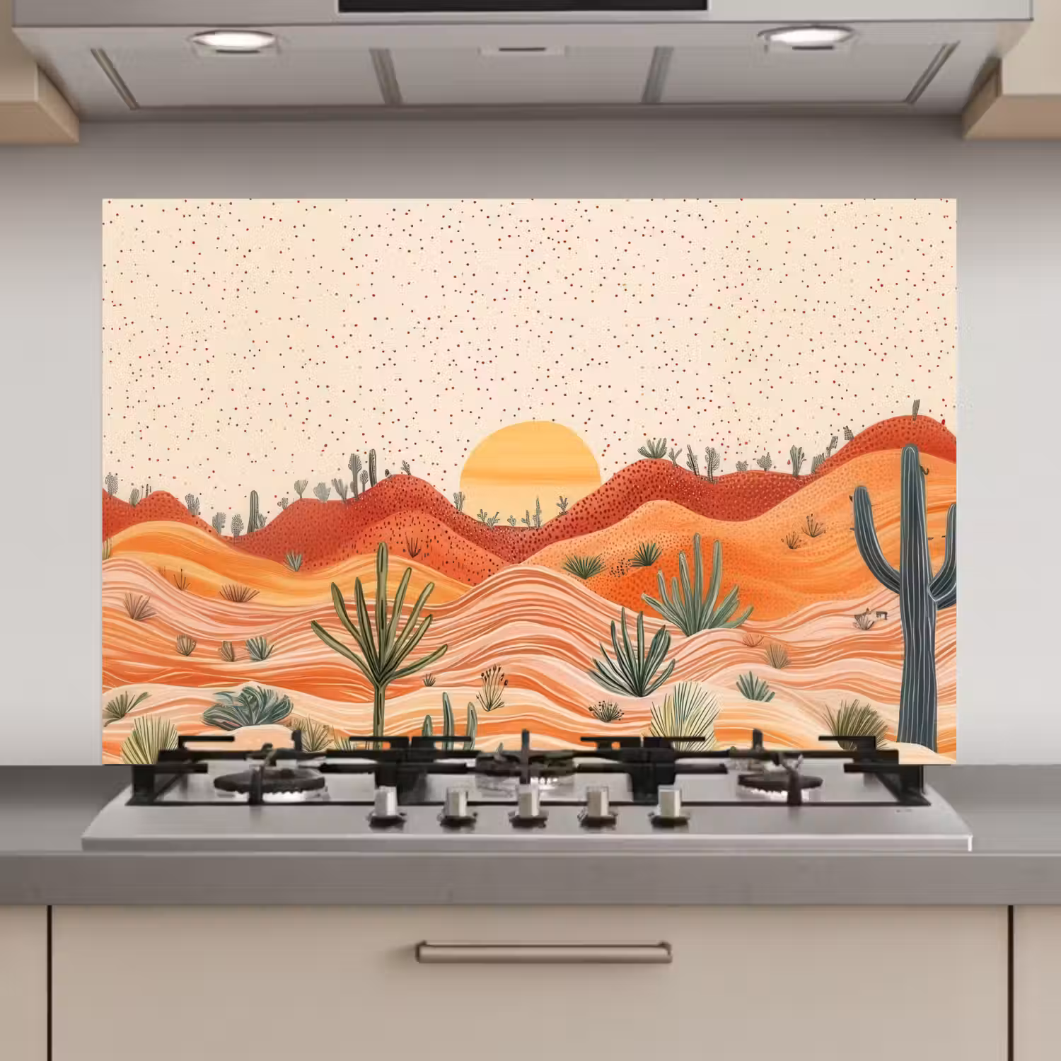 Landschap - Heuvels - Zonsondergang keuken achterwand spatscherm klein -3d_website