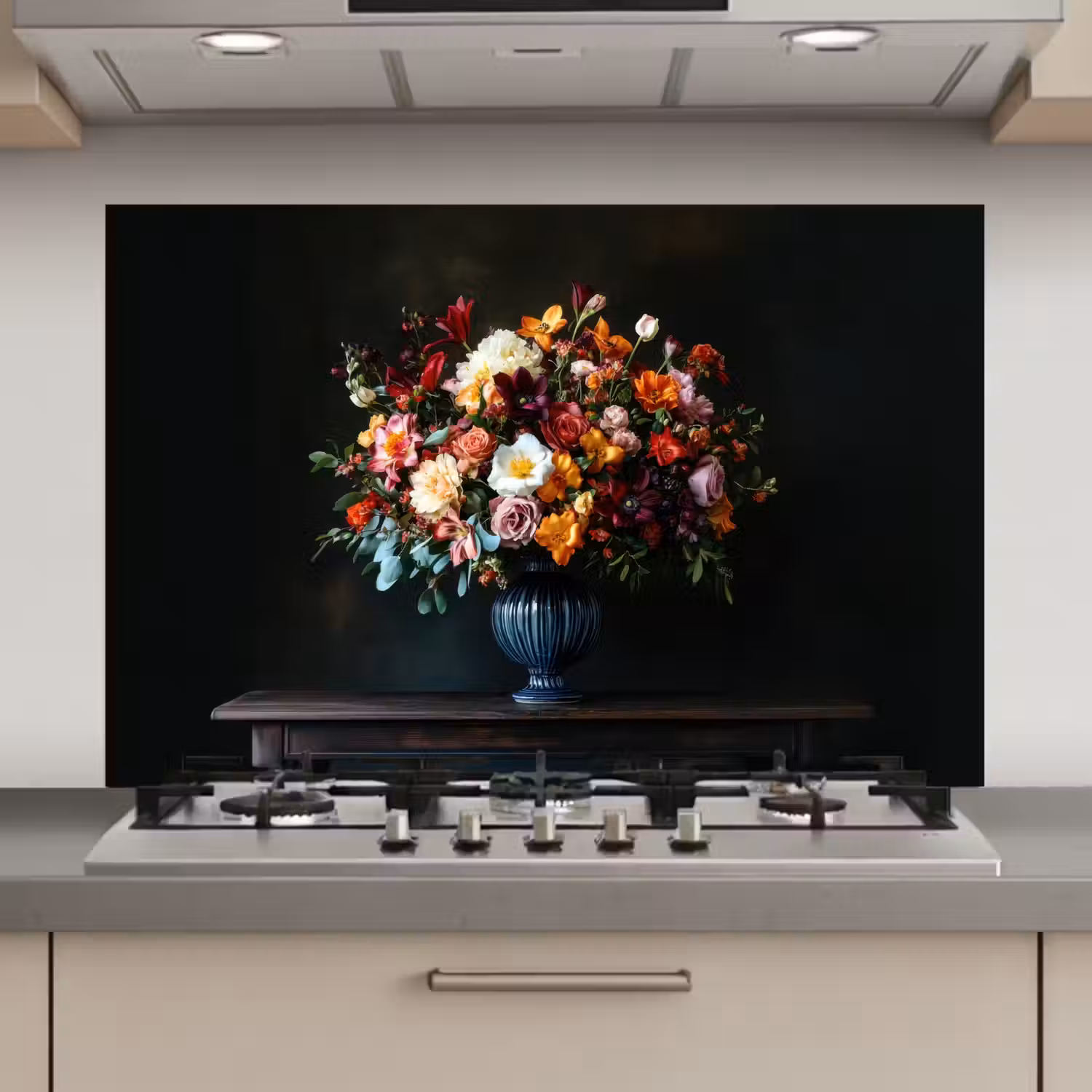 Groot - Bloemen - Vaas - Boeket keuken achterwand spatscherm klein -3d_website