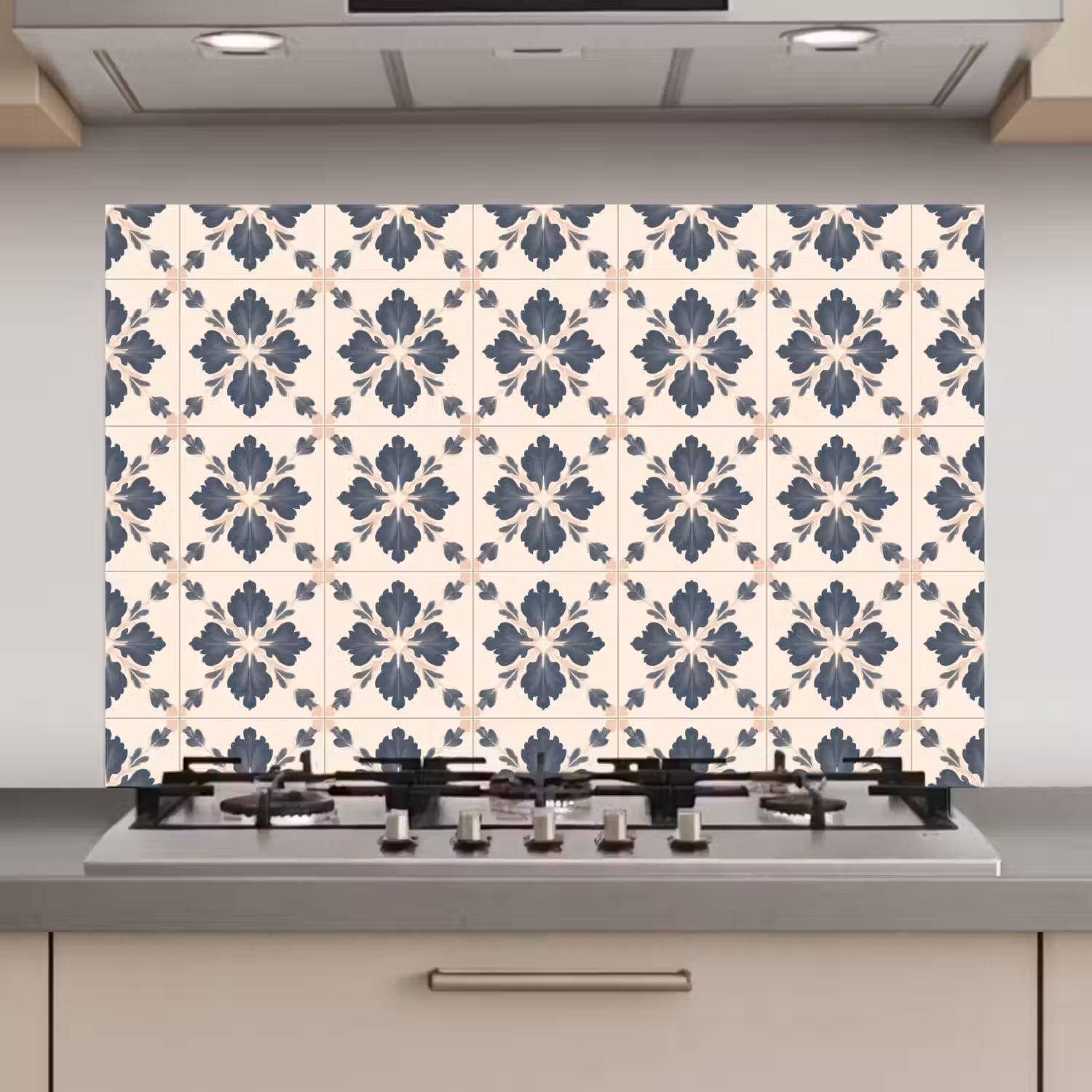 Bladvorm - Klassiek - Kleurrijk keuken achterwand spatscherm klein 900 -3d_website