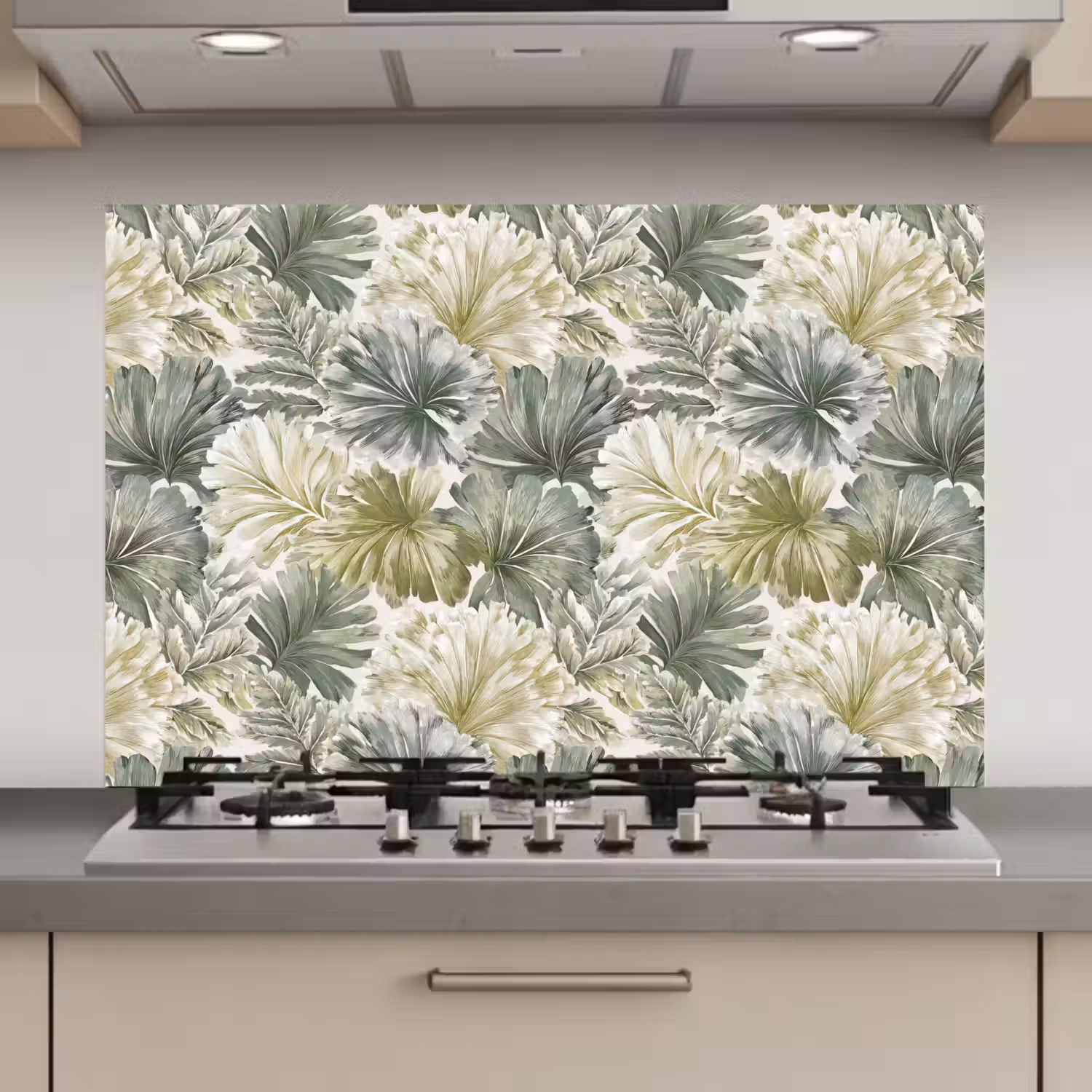 Bladeren - Botanisch - Groen keuken achterwand spatscherm klein 900 -3d_website