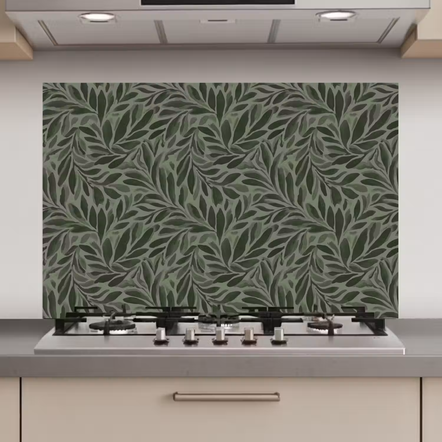 Bladeren - Organisch - Groen keuken achterwand spatscherm klein 900 -3d_website