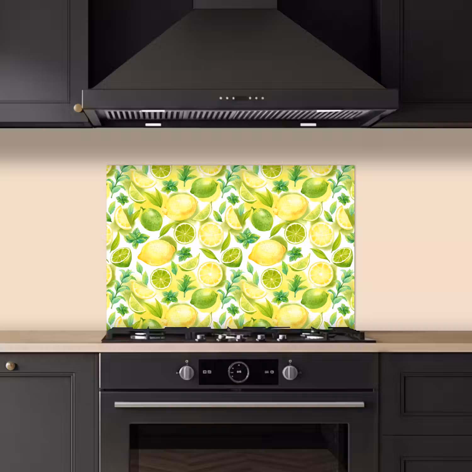 Citroen - Geel - Limoen - Groen keuken achterwand spatscherm klein 900 -sfeer1