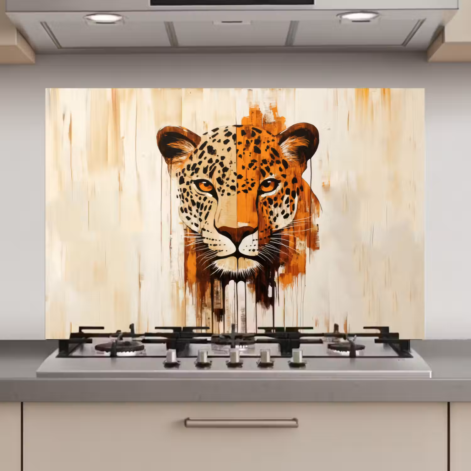Luipaard - Symmetrisch - Strepen keuken achterwand spatscherm klein -3d_website