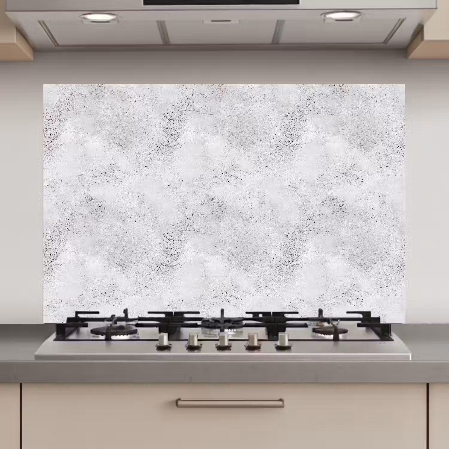 Lichtgrijs - Ruw - Subtiel keuken achterwand spatscherm klein 900 -3d_website
