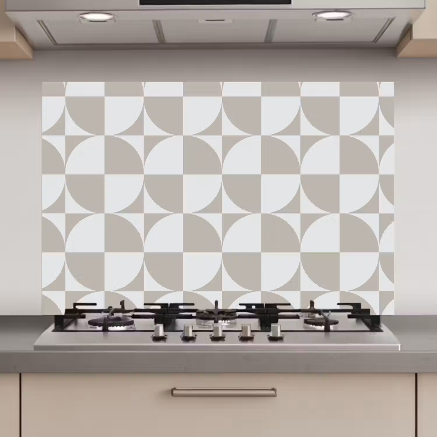 Lichtgrijs - Wit - Vierkant - Rond keuken achterwand spatscherm klein 900 -3d_website
