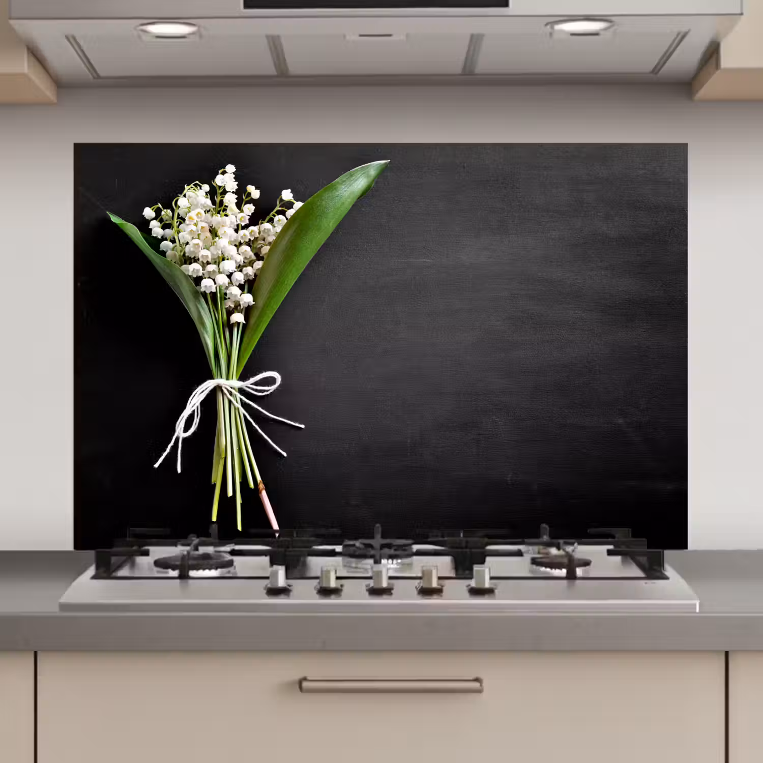 Lelietjes van dalen - Bloemen - Strik keuken achterwand spatscherm klein -3d_website