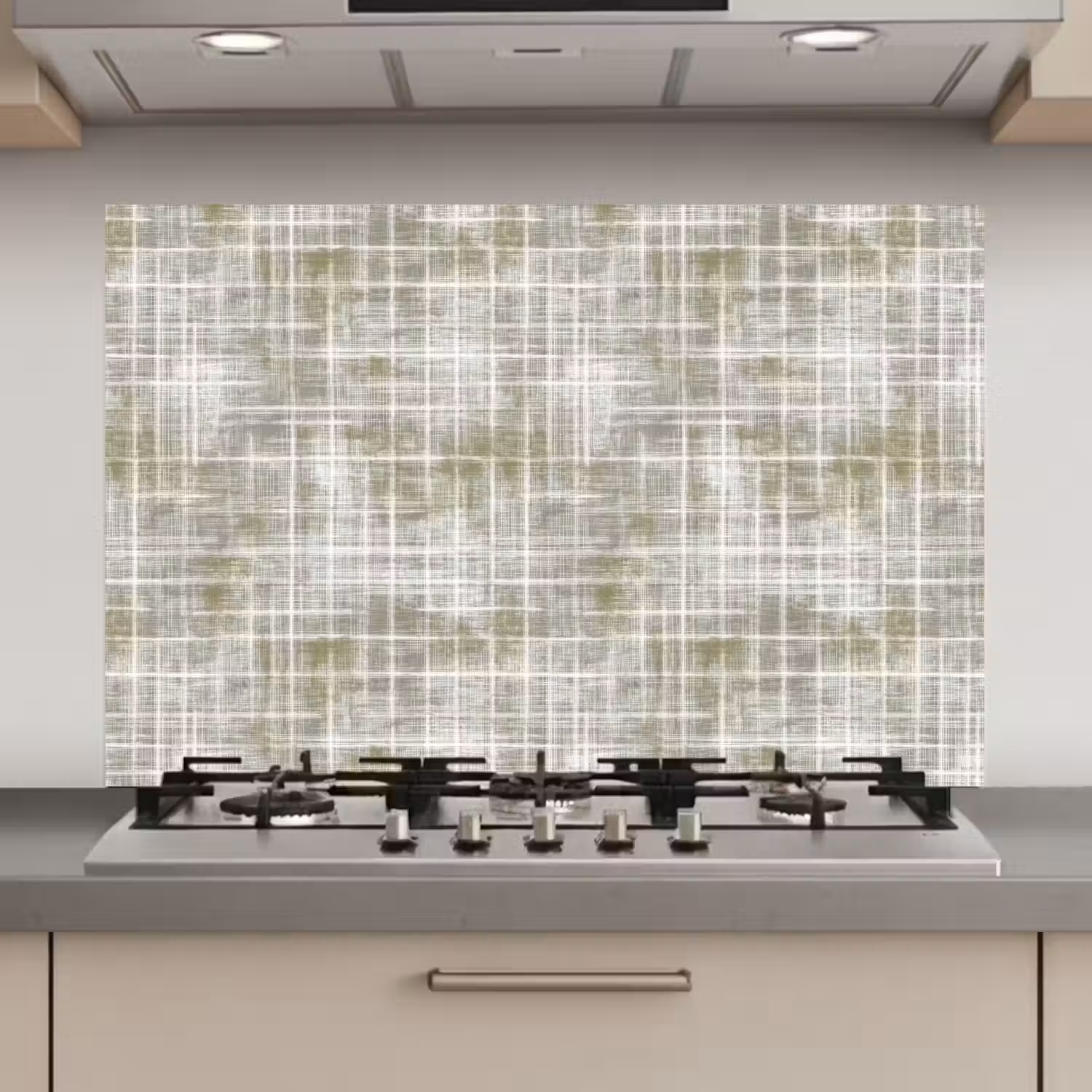 Linnen - Patroon - Groen keuken achterwand spatscherm klein 900 -3d_website