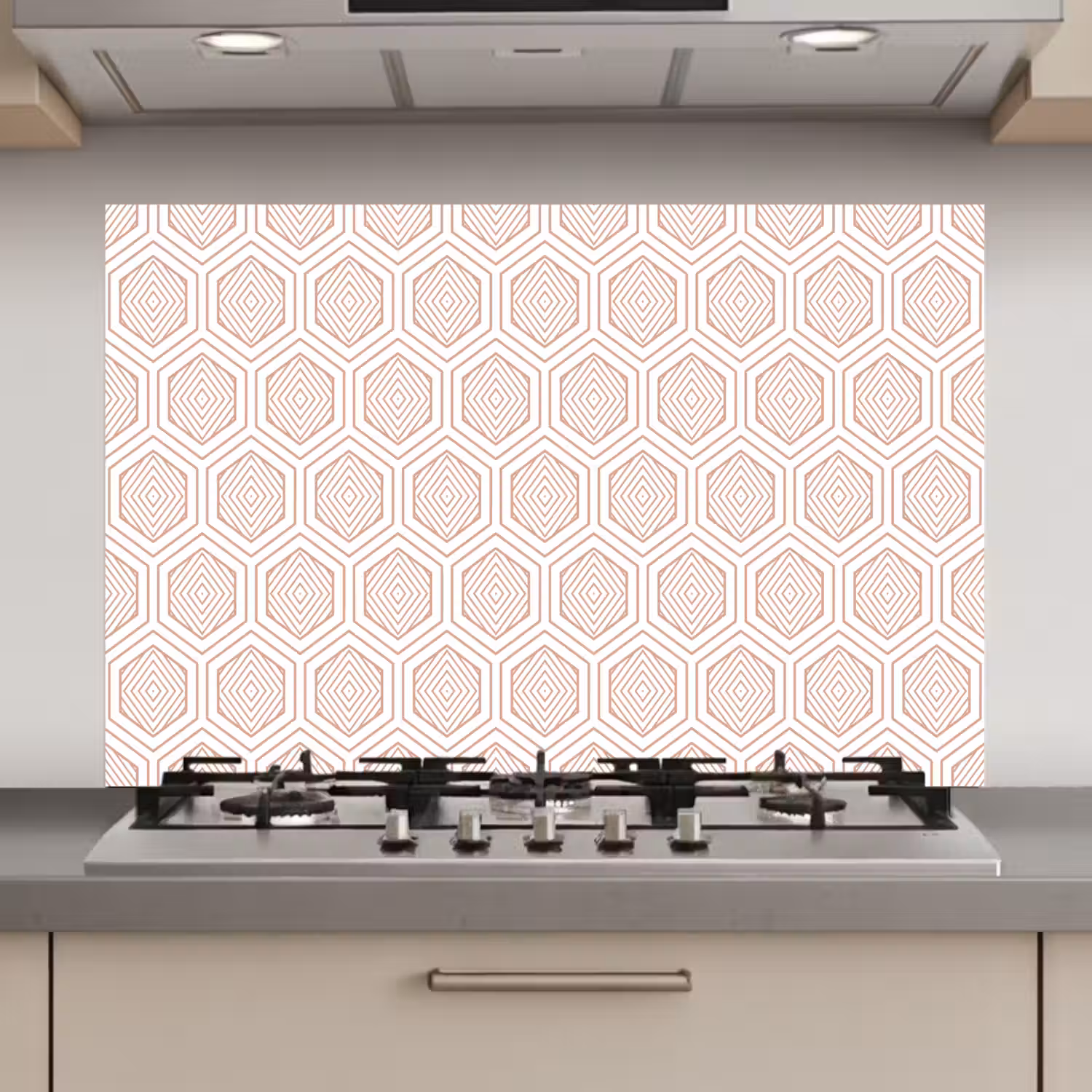 Lijnen - Patroon - Symmetrisch keuken achterwand spatscherm klein 900 -3d_website