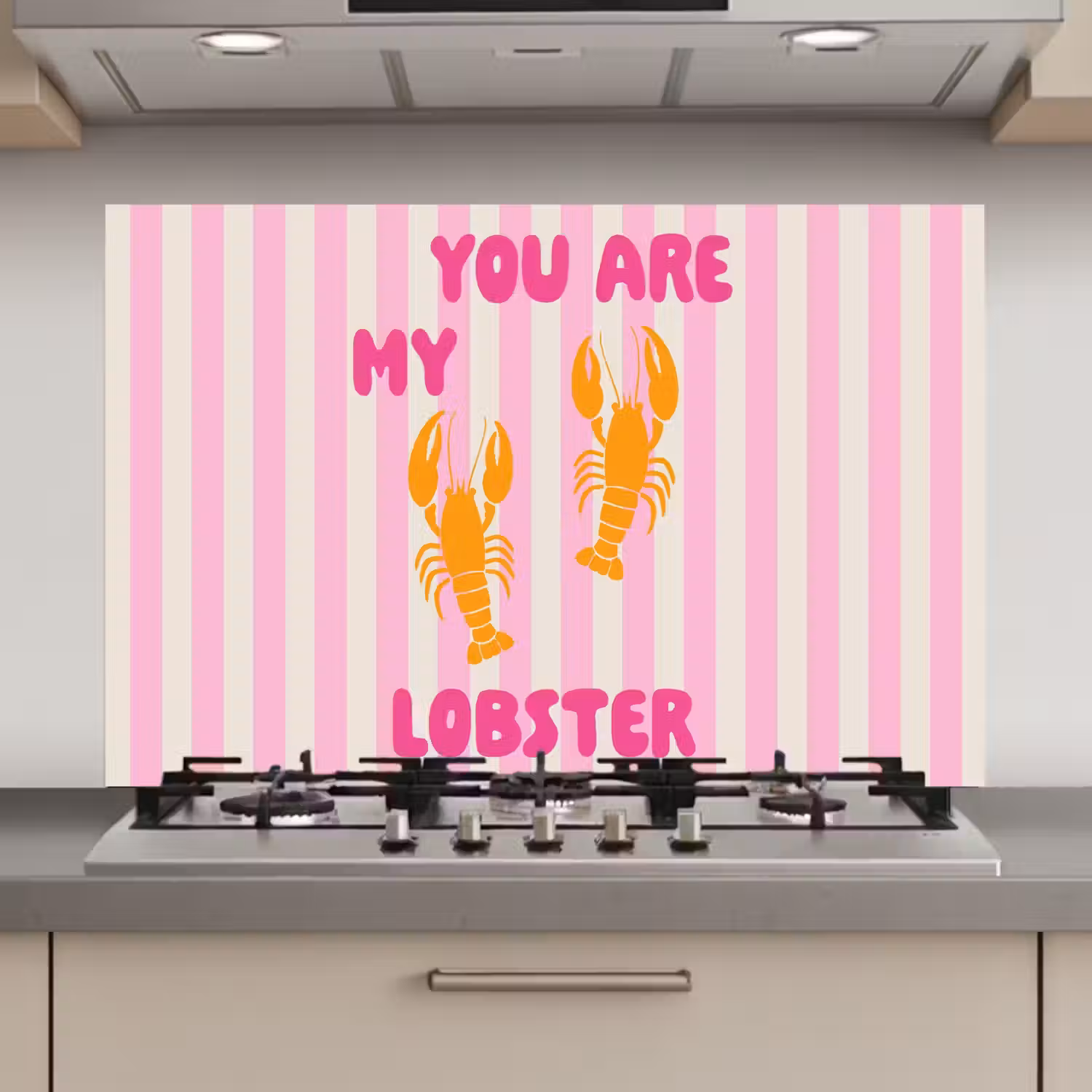 Lobster - Love - Valentijn keuken achterwand spatscherm klein -3d_website