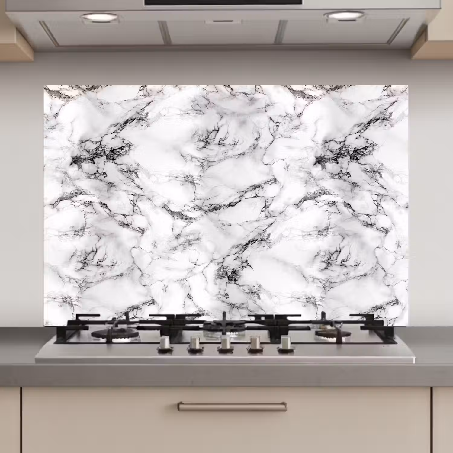 Marmer - Zwart - Dramatisch - Wit keuken achterwand spatscherm klein 900 -3d_website