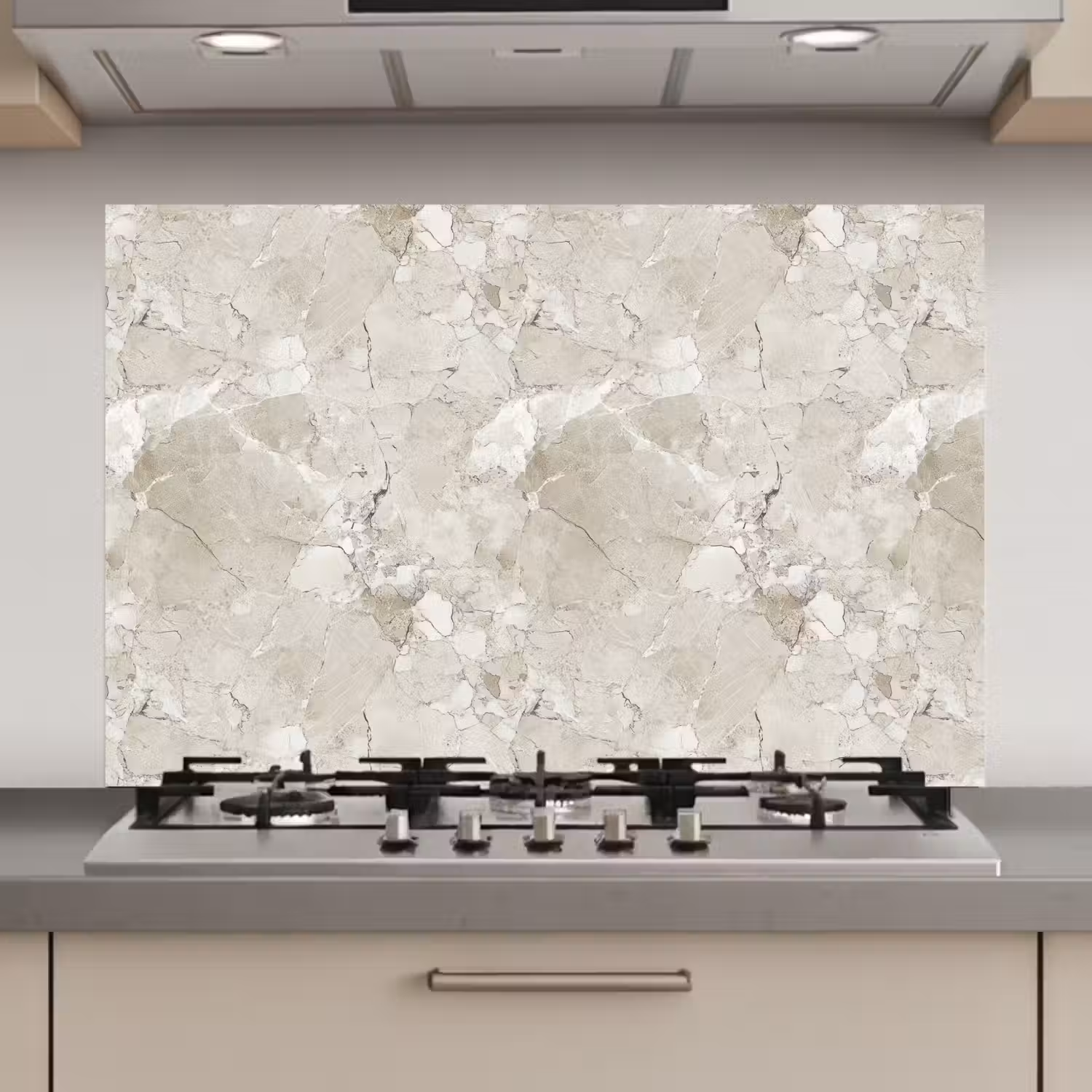 Marmer - Grijs - Aders keuken achterwand spatscherm klein 900 -3d_website