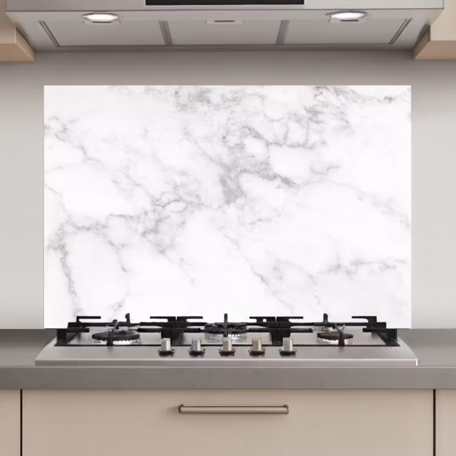 Marmer - Grijs - Wit - Marmerstructuur keuken achterwand spatscherm klein -3d_website