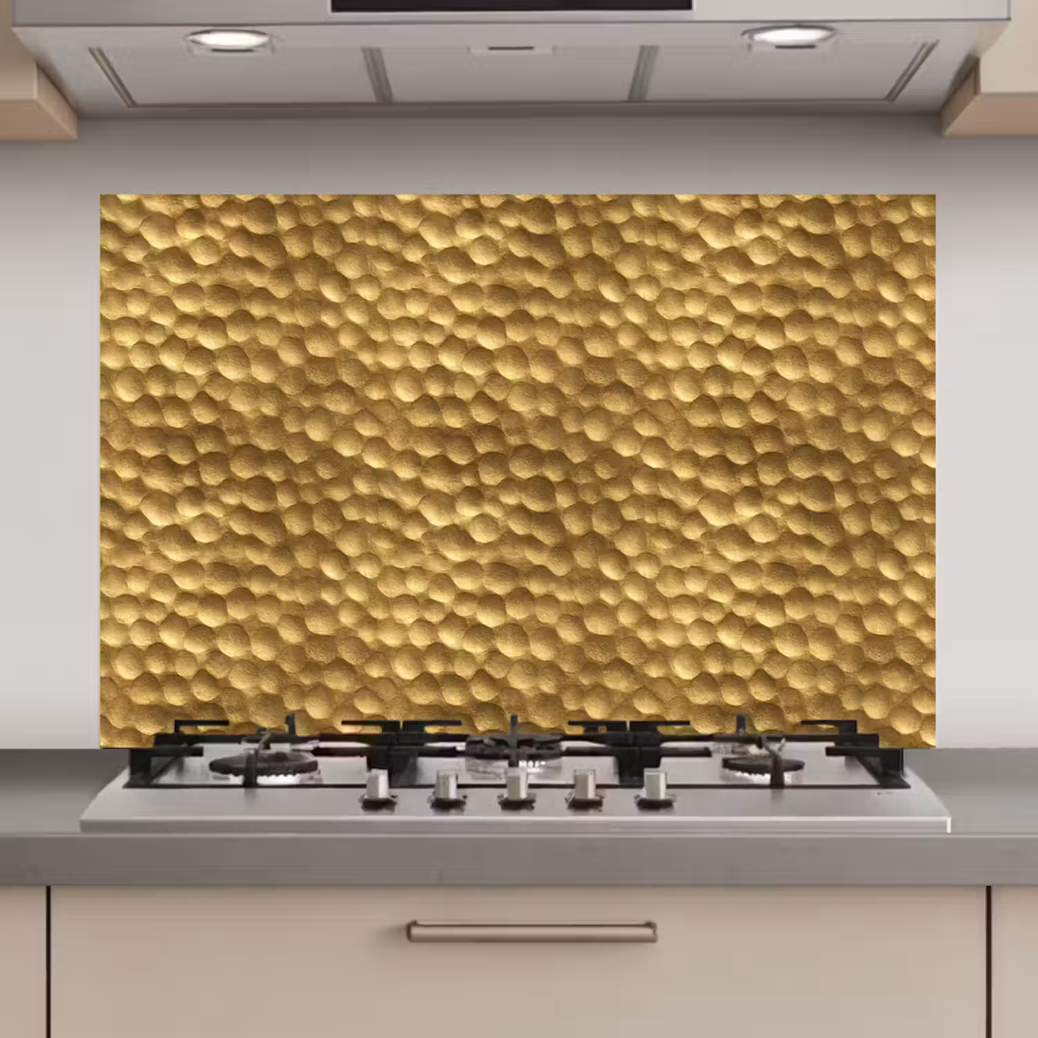 Metaal - Dynamisch - Goud keuken achterwand spatscherm klein 900 -3d_website