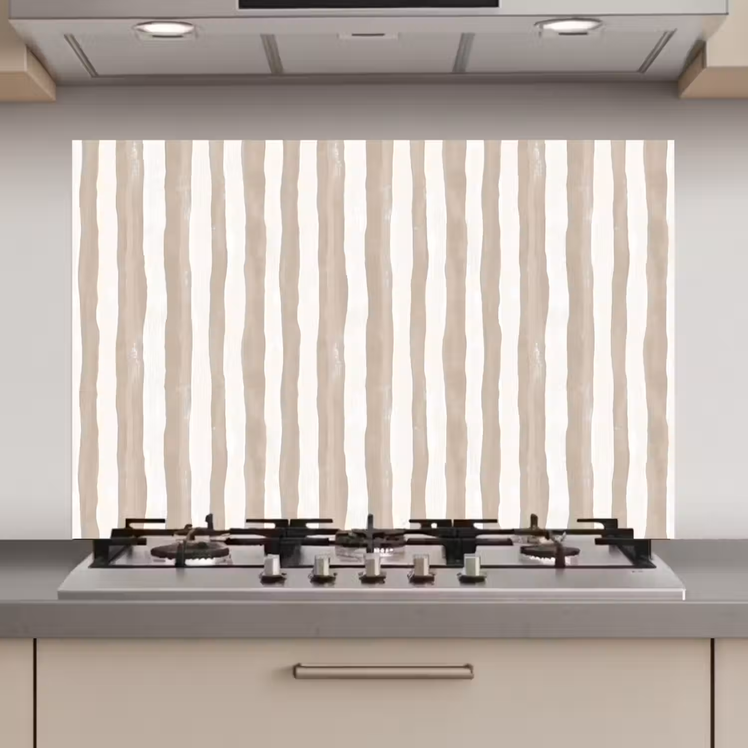 Minimalistisch - Strepen - Beige keuken achterwand spatscherm klein 900 -3d_website